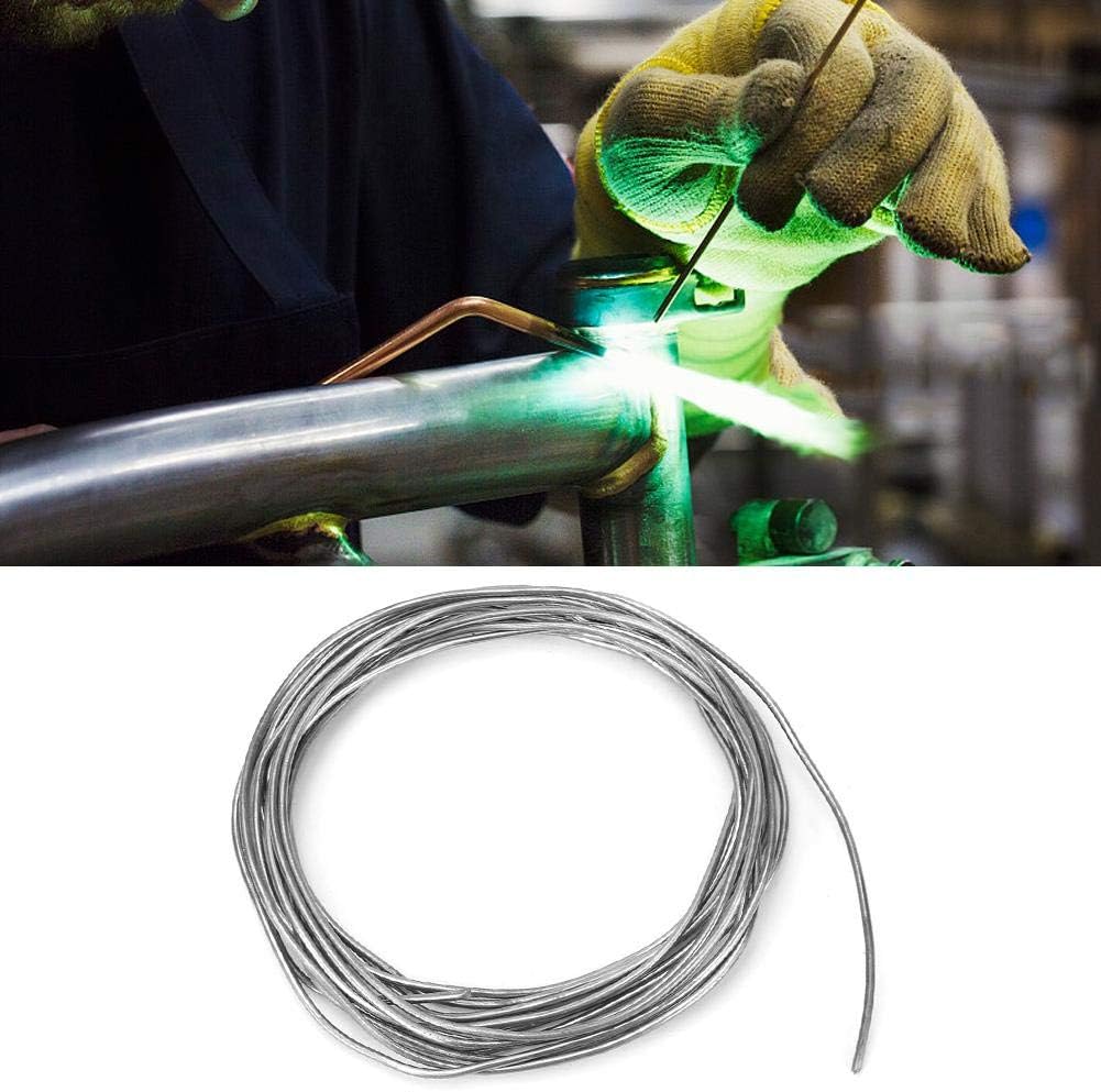 Varillas de soldadura de cobre y aluminio con núcleo de fundente de alambre de baja temperatura para radiadores, motores, electrodomésticos (13.1 ft)