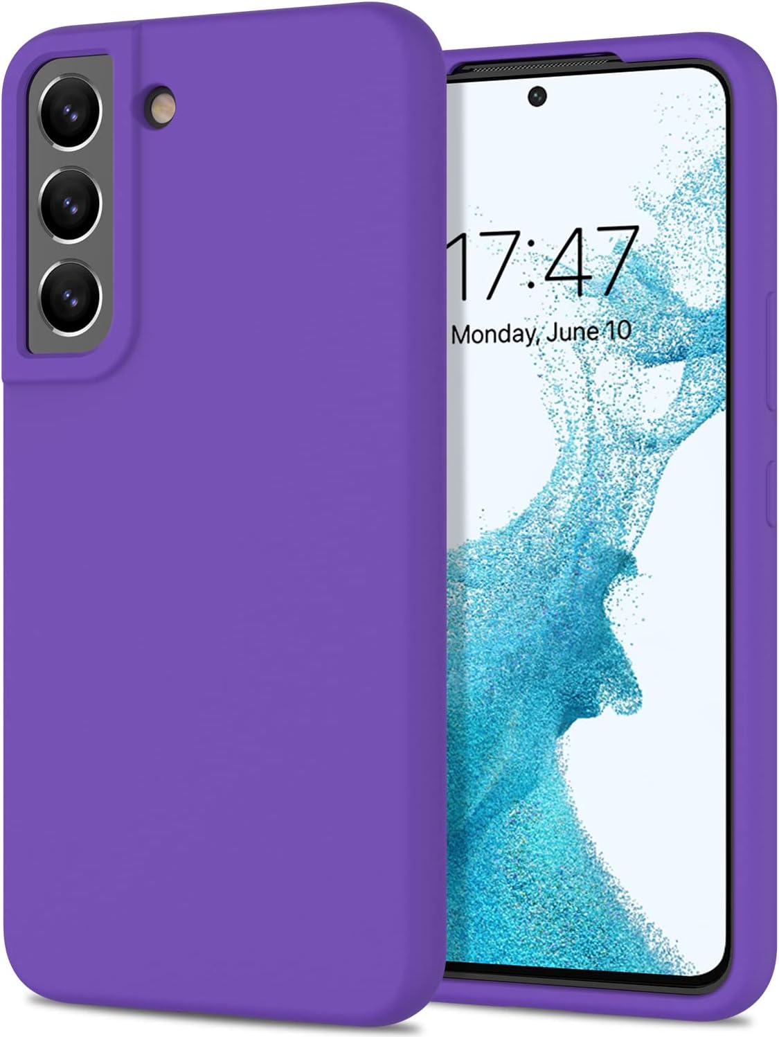 DEENAKIN Funda protectora de silicona para Samsung Galaxy S22 Plus, suave y sedosa con forro de microfibra suave, funda protectora para Samsung
