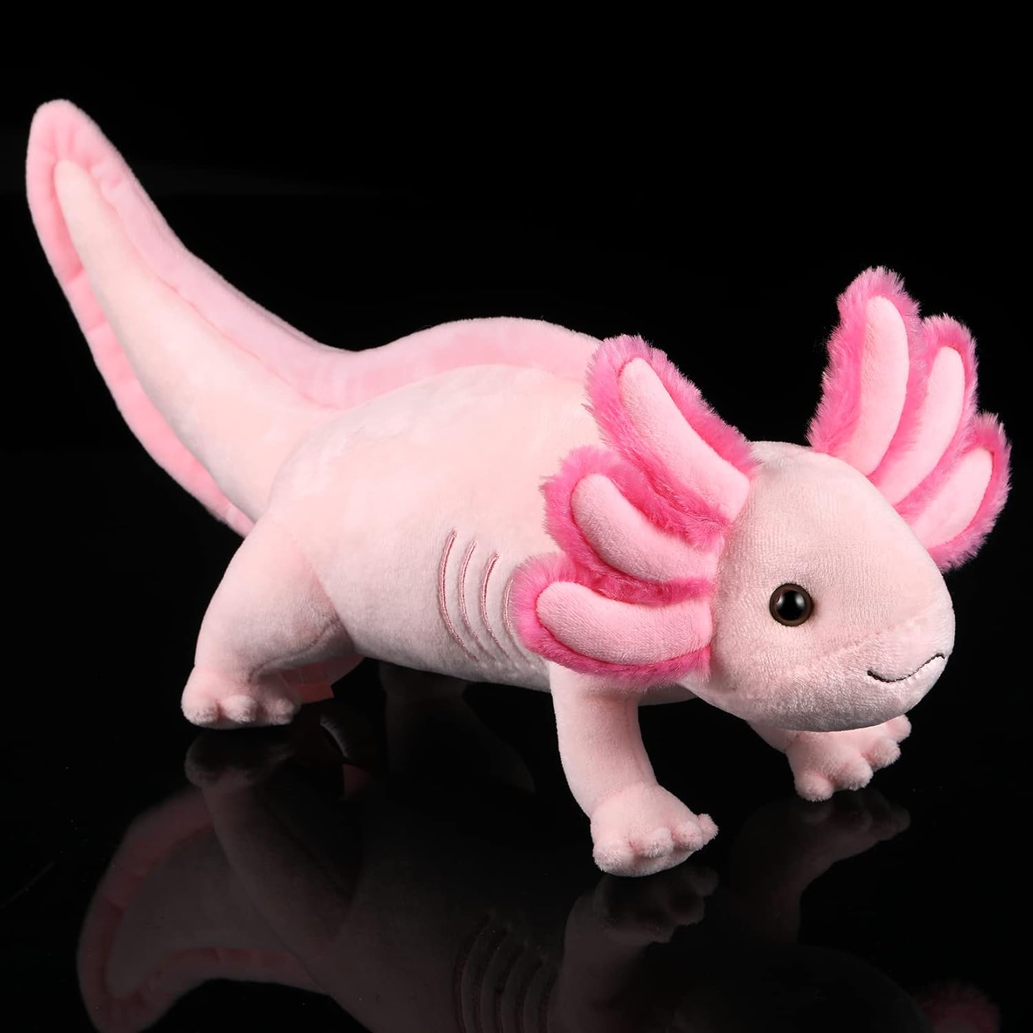 GAGAKU Axolotl – Juguete de peluche de ajolote de 16 pulgadas, peluche de ajolote rosa para niños y niñas, regalo de cumpleaños kawaii