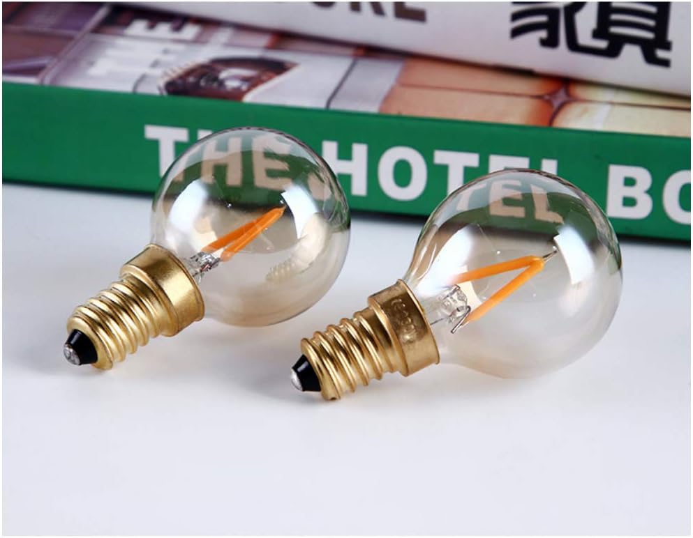 MaoTopCom Bombillas LED E14 Vintage Edison de 1 W, no regulables, base europea de 2200 K, blanco cálido de 10 W, repuesto de filamento equivalente a