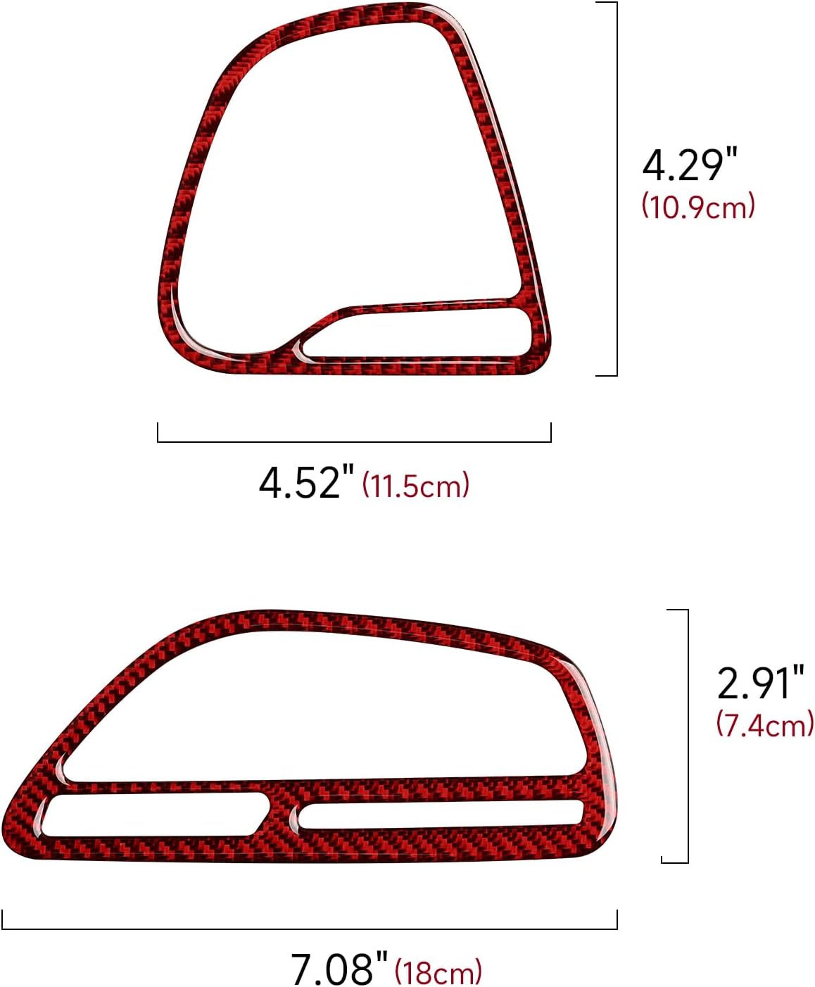 Calcomanías de ventilación de salida de aire acondicionado para automóvil Dodge Challenger 2015-2023, calcomanías de fibra de carbono