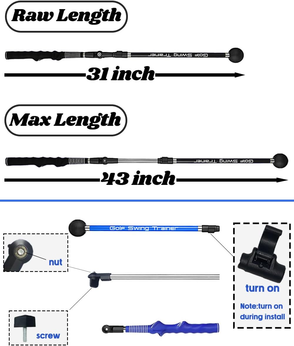 Golf Swing Trainer- Golf Training aid with Golf Grip Trainer