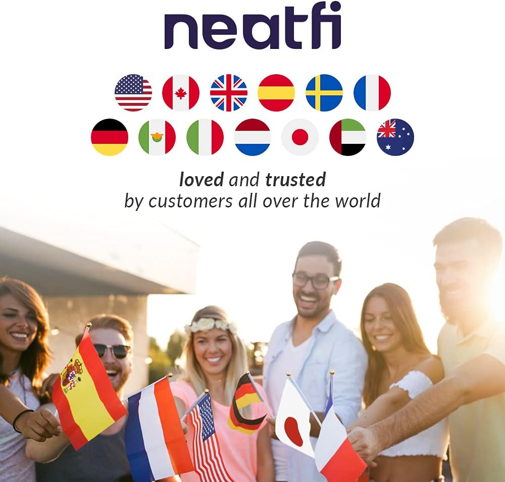 Neatfi (Nuevo modelo) Bifocals 1200 lúmenes Super LED Lámpara de pie con 5 ruedas base rodante, 5 dioptrías con 20 dioptrías, regulable, lupa de