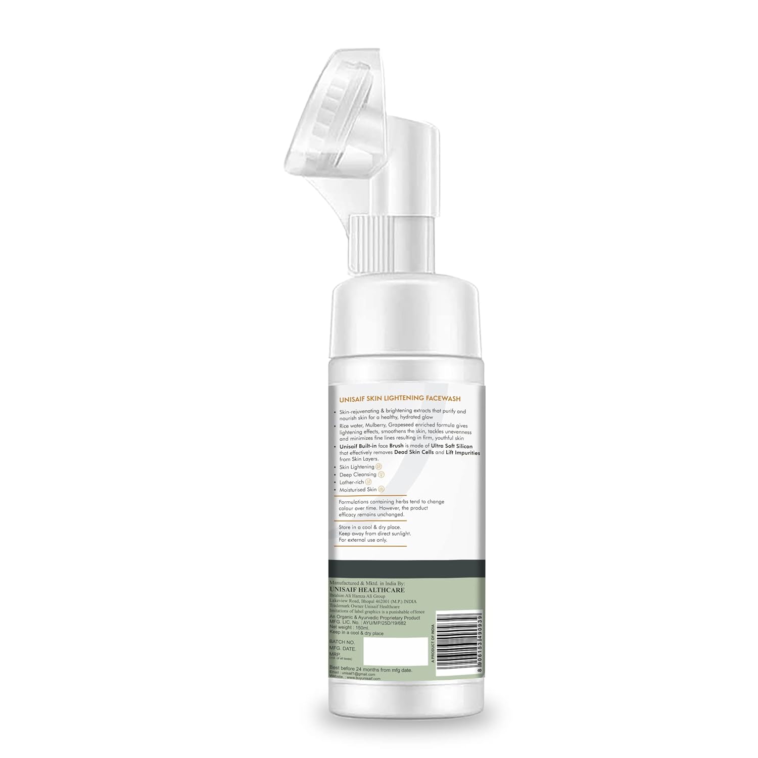 Unisaif Lavado facial de agua de arroz – Limpiador espumoso brillante de agua de arroz para mujeres y hombres  Espuma  Iluminador  Lavado facial