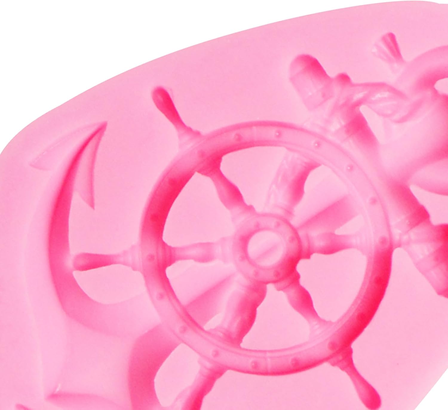 Moldes de silicona para fondant, moldes para hornear chocolate con ancla de barco para decoración de pasteles, decoración de cupcakes, caramelo,