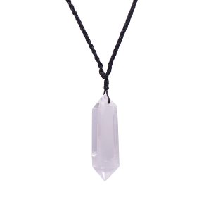 2 Inches Large Healing Crystal Necklace White Quartz Pendant with Adjustable Cord 2 Inches Large Healing Crystal Necklace White Quartz Pendant with Adjustable Cord