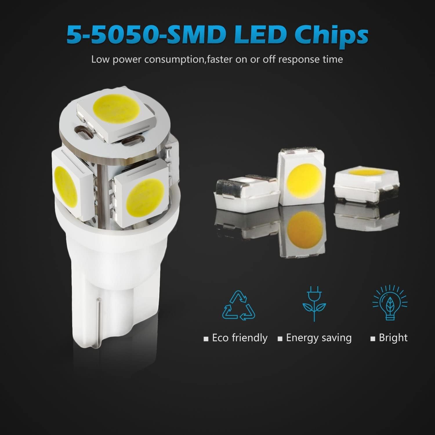 Partsam paquete de 12 luces LED para Acura 2004-2008 mapadomoespejoguanteracajaplaca, focos LED, Blanco