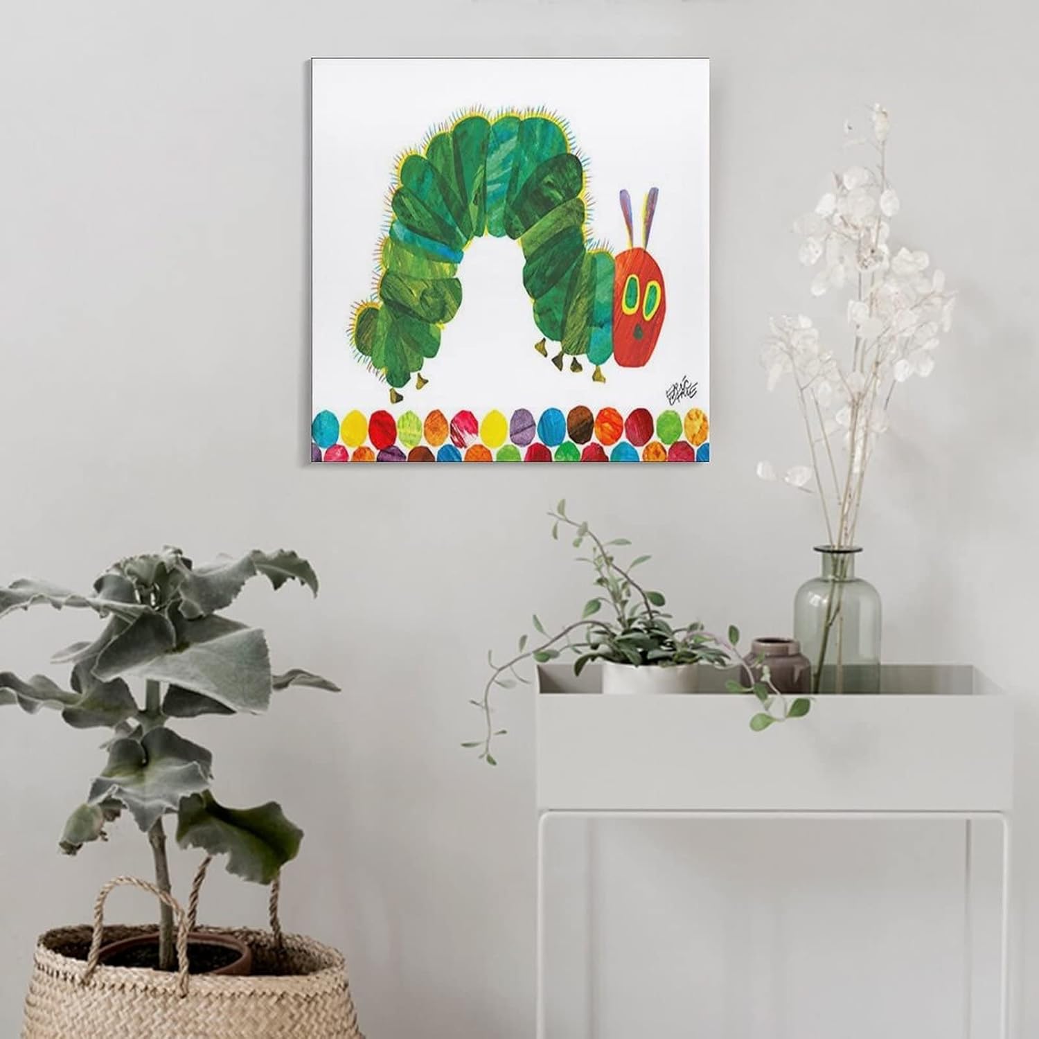 Póster de caricatura infantil para niños, por Eric Carle, The Hungry Hungry Caterpillar, póster de pintura de pared, pósteres de decoración moderna