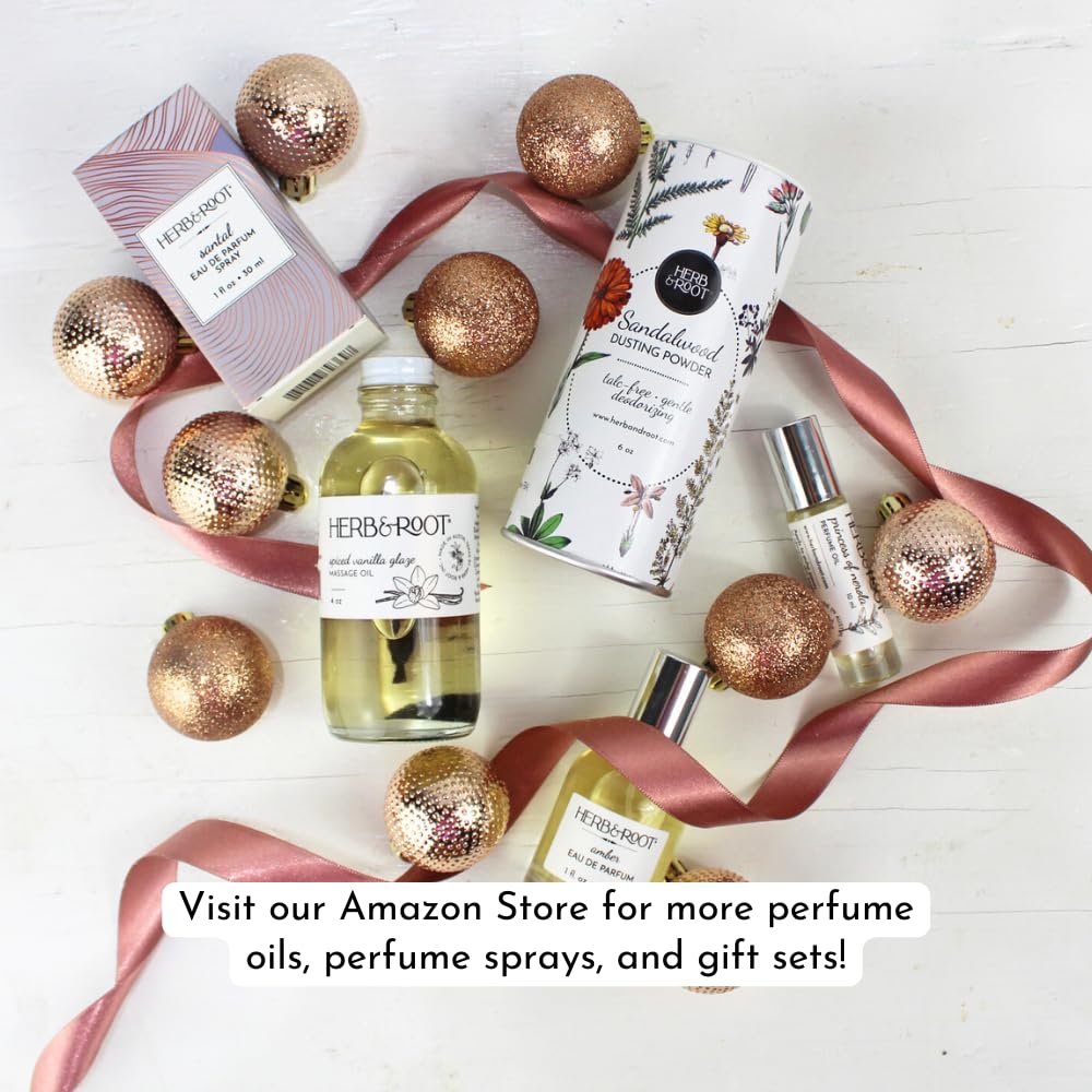 Santal Perfume Oil Rollerball (rollon)  Herb & Root  0.3 fl oz  Perfume Virginia Cedro y Palo Santo, fragancia Smoky Woods para hombres o mujeres