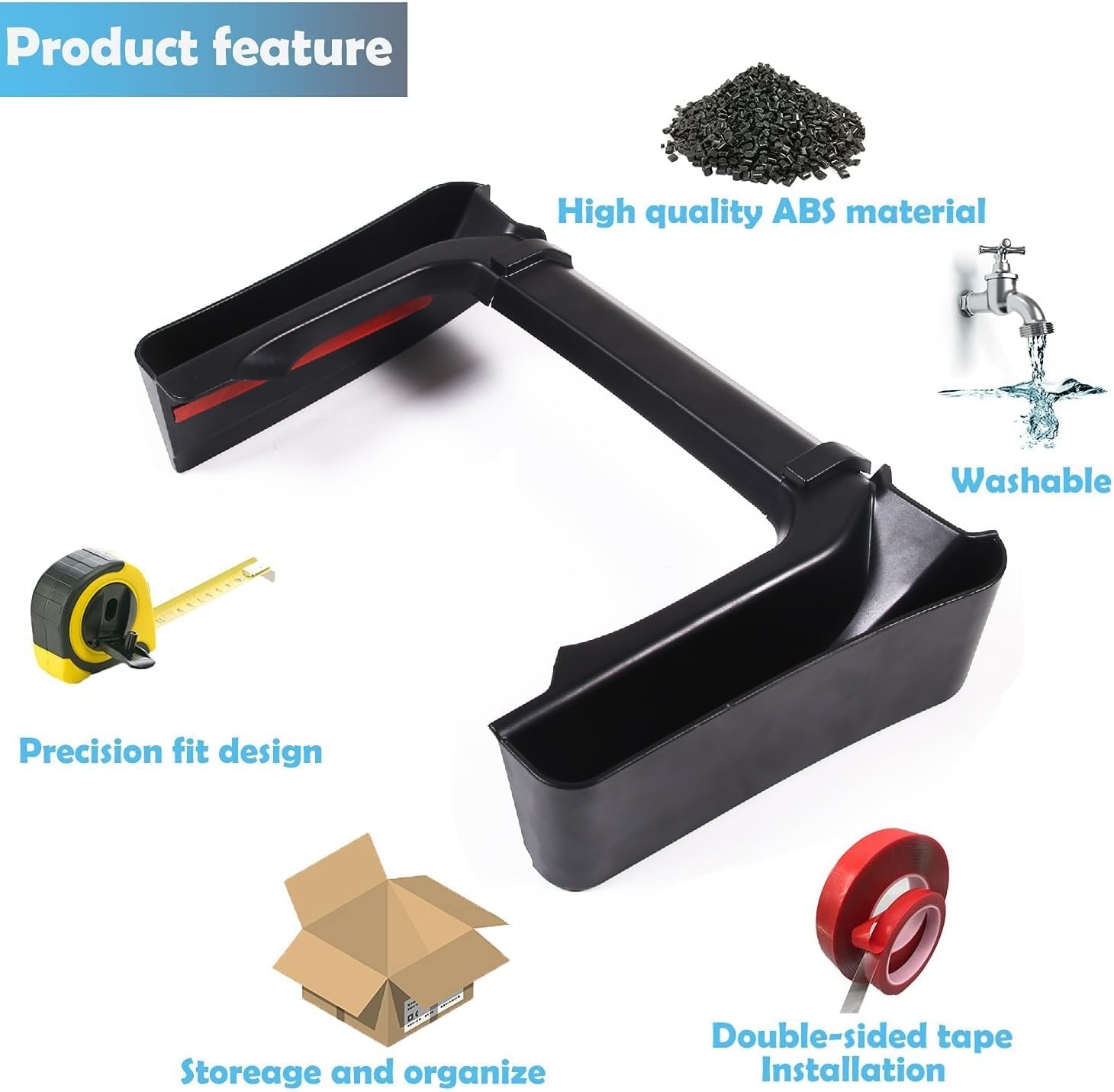 CHEAYAR Caja de almacenamiento lateral de control central compatible con Toyota Tacoma 2023 2022 2021 2020 2019 2018 2017 2016, organizador de