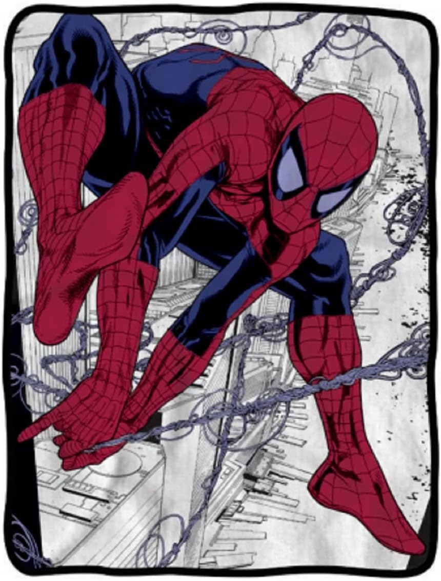 Marvel Spider-Man Webslinger – Manta de forro polar de franela súper suave y ligera de 45 x 60 pulgadas