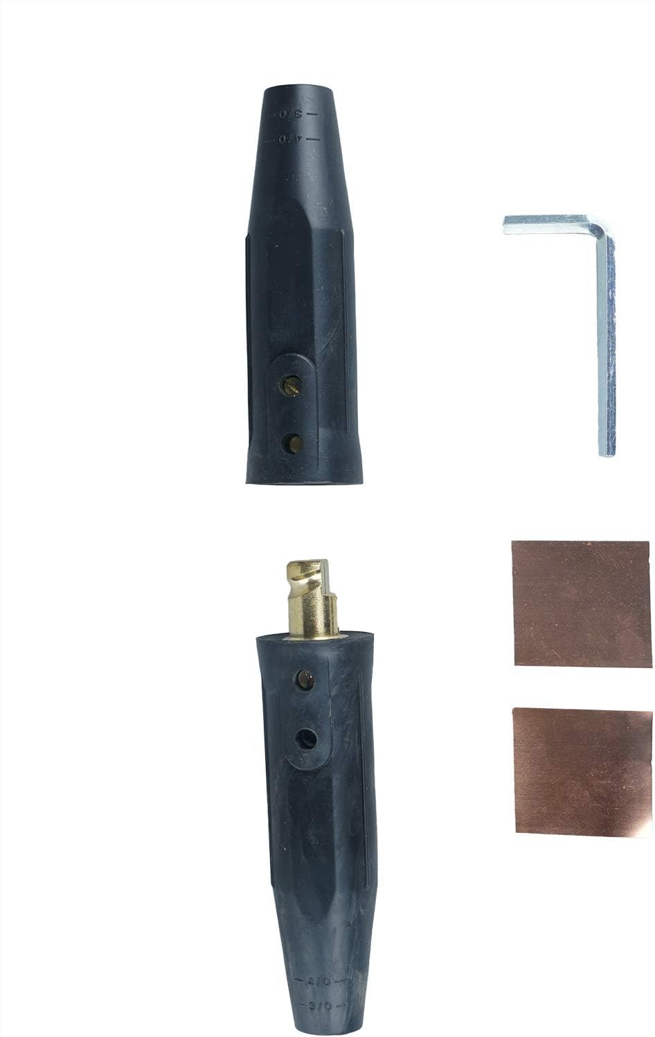 Cable de soldadura 500A Conector rápido Set Camlock estilo macho y hembra para 30-40 Cable