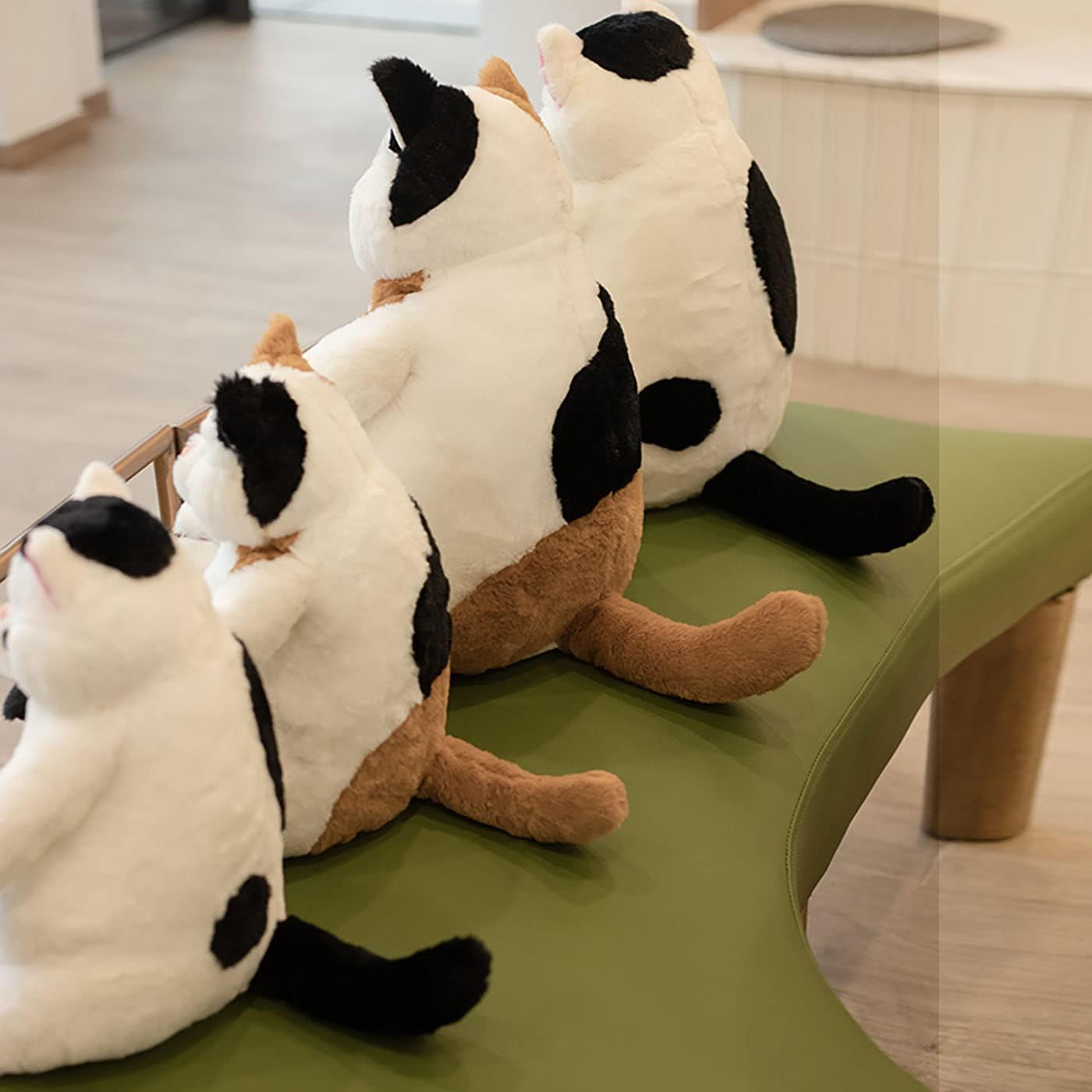 Almohada de peluche de gato japonés perezoso, peluche de gato con bolas, lindo muñeco de peluche de gato de dibujos animados, regalos de fiesta de