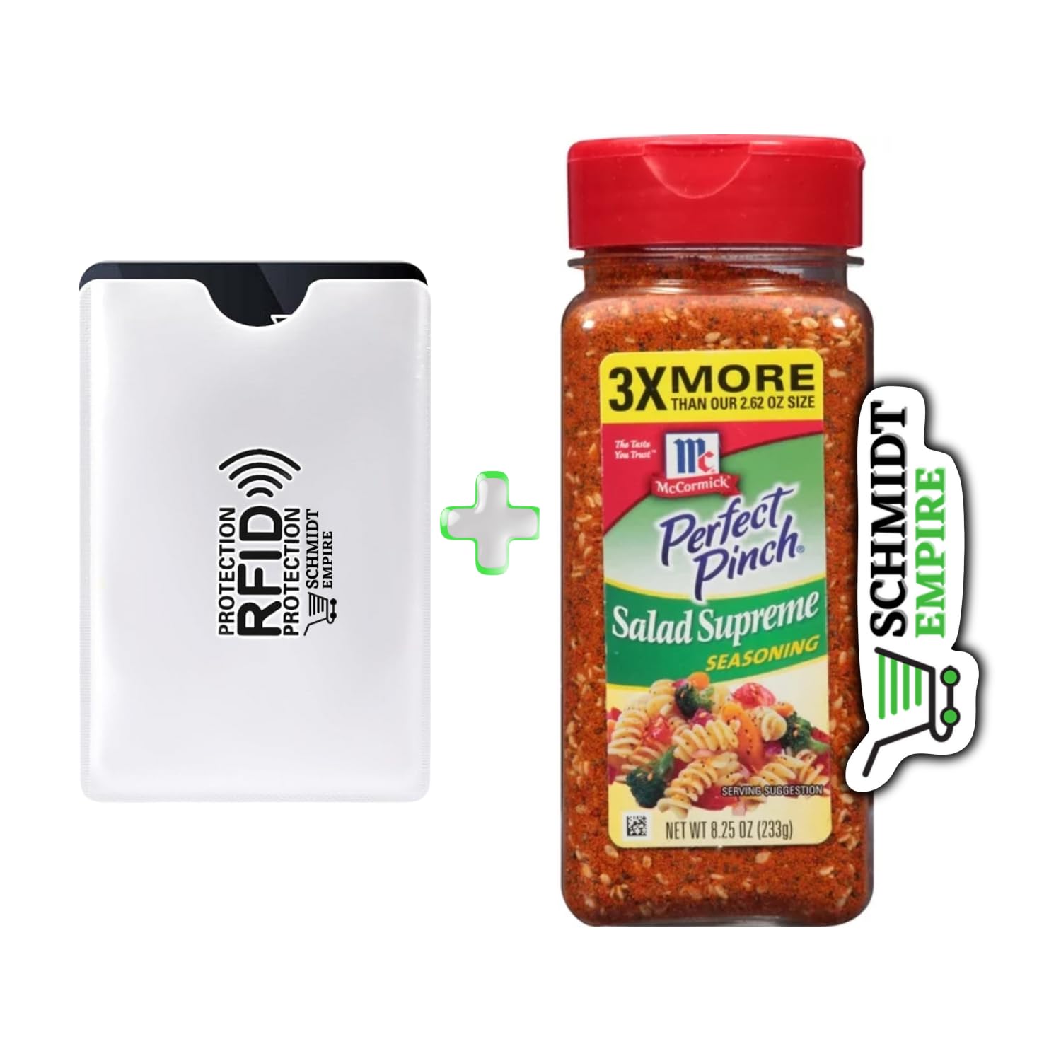 McCormick Perfect Pinch Salad Supreme Seasoning, 8.25 onzas de especias y condimentos mixtos + 1 protector de tarjeta SchmiidtEmpire + adhesivo
