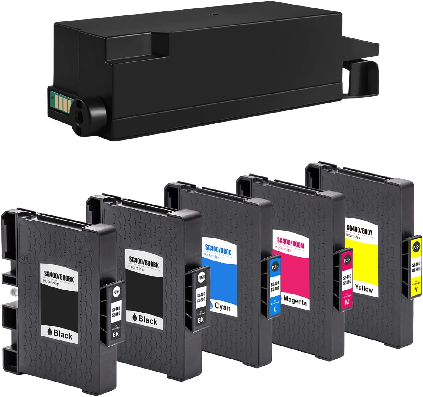 IN INTACTECH Cartucho de tinta de sublimación SG400 SG800 Reemplazo de unidad de recolección de residuos compatible con impresora Sawgrass Virtuoso