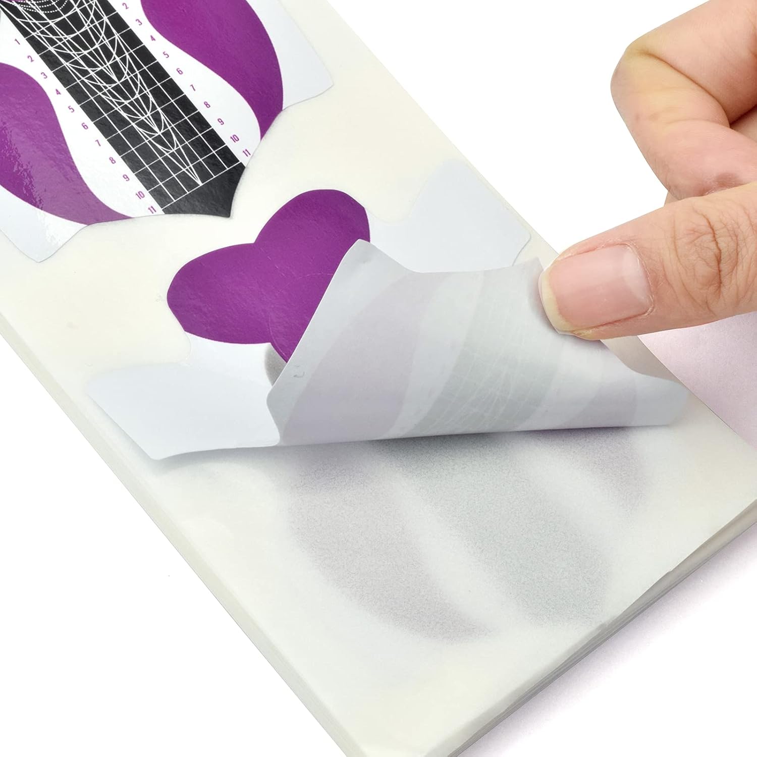 100 Uds. Profesional Stiletto Nail Forms Acrílico Curva Uñas UV Gel Extensión de Uñas de Uñas Guía de Arte de Uñas Adhesivo Adhesivo Adhesivo
