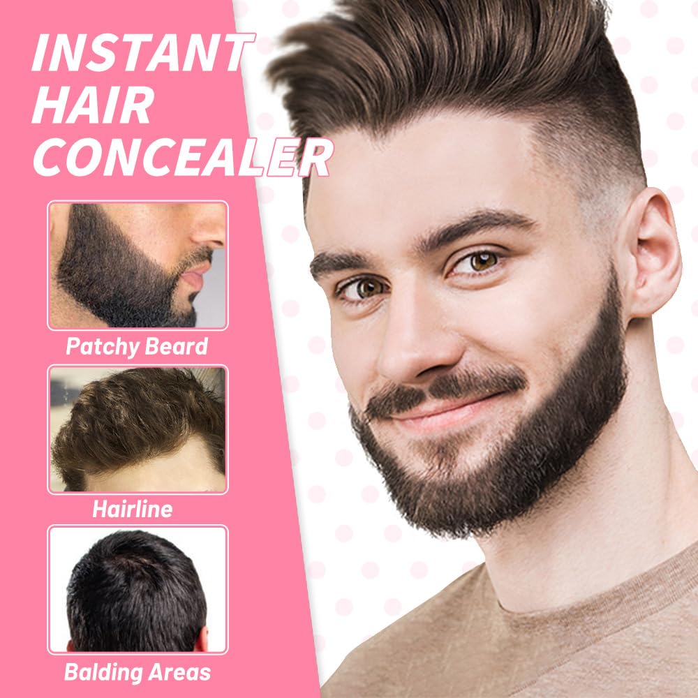 Polvo de retoque de raíz de línea capilar al instante para adelgazar la línea capilar para cubrir la línea capilar y oculta la pérdida de cabello,