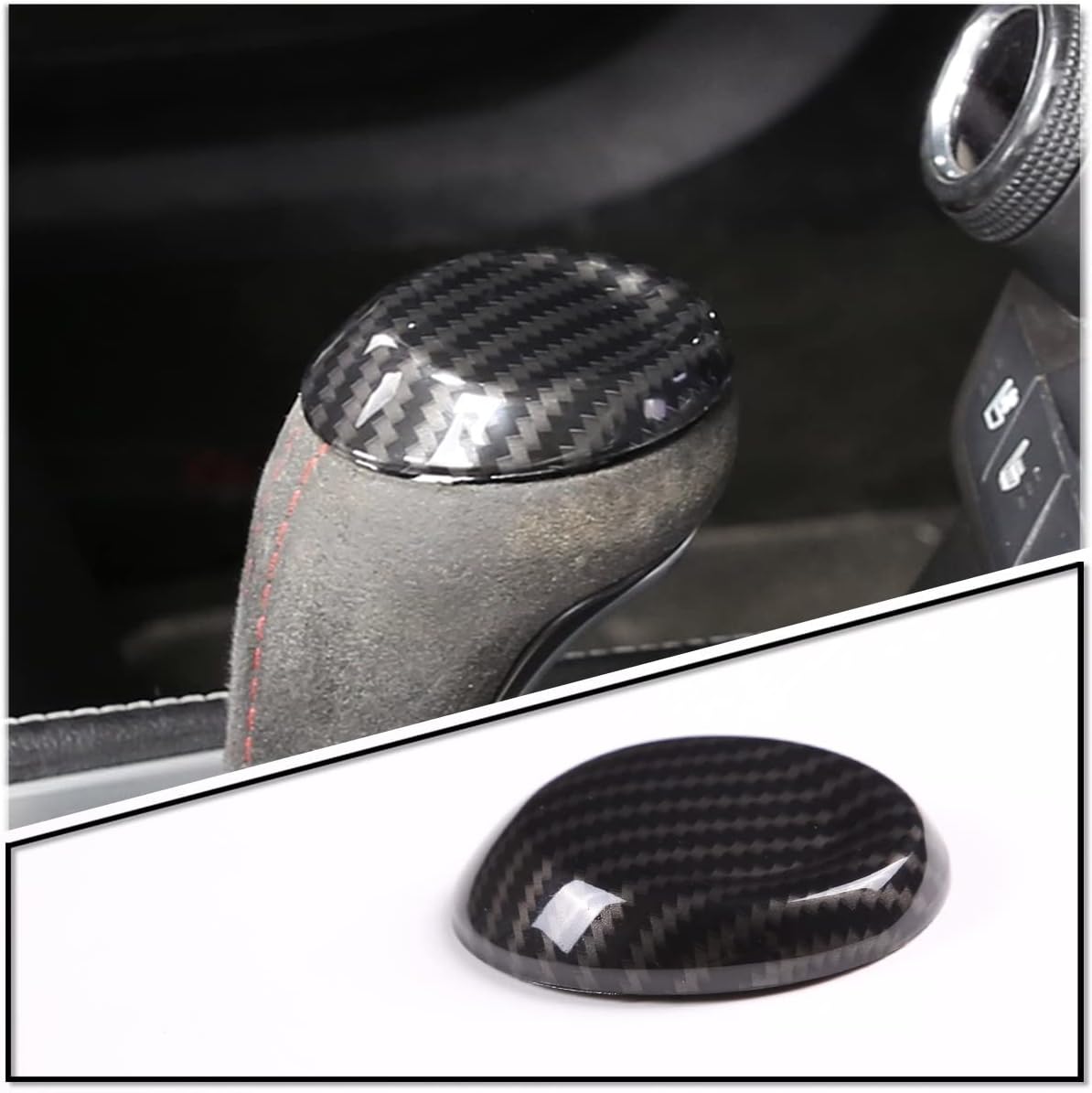 Accesorios interiores para Chevrolet Corvette C7 2014-2019, accesorios de ajuste de cubierta de la cabeza de la palanca de cambios, accesorios