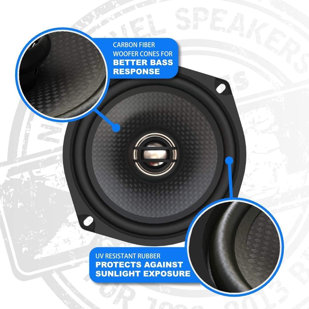 Hogtunes Altavoces frontales de repuesto 352-XLF de 5.25″ para modelos Harley-Davidson Touring 1998-2013