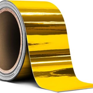 VViViD Cinta de vinilo para detalles de 2 pulgadas x 20 pies, rollo de bricolaje (cromo dorado) VViViD Cinta de vinilo para detalles de 2 pulgadas x 20 pies, rollo de bricolaje (cromo dorado)