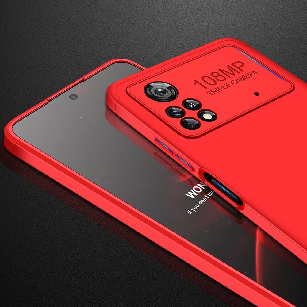 Case for Xiaomi Poco X4 Pro 5G for Case Shockproof Dustproof Silicone Hard PC Plastic Material Luxury Bumper Full Body Protection Anti-Scratch Thin