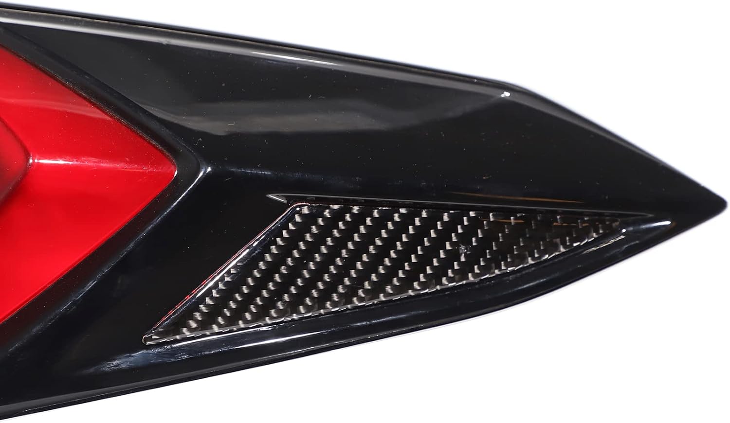 Adhesivo triangular de fibra de carbono real para luz trasera trasera compatible con Chevrolet Corvette C8 2020-2023, accesorios de moldura de