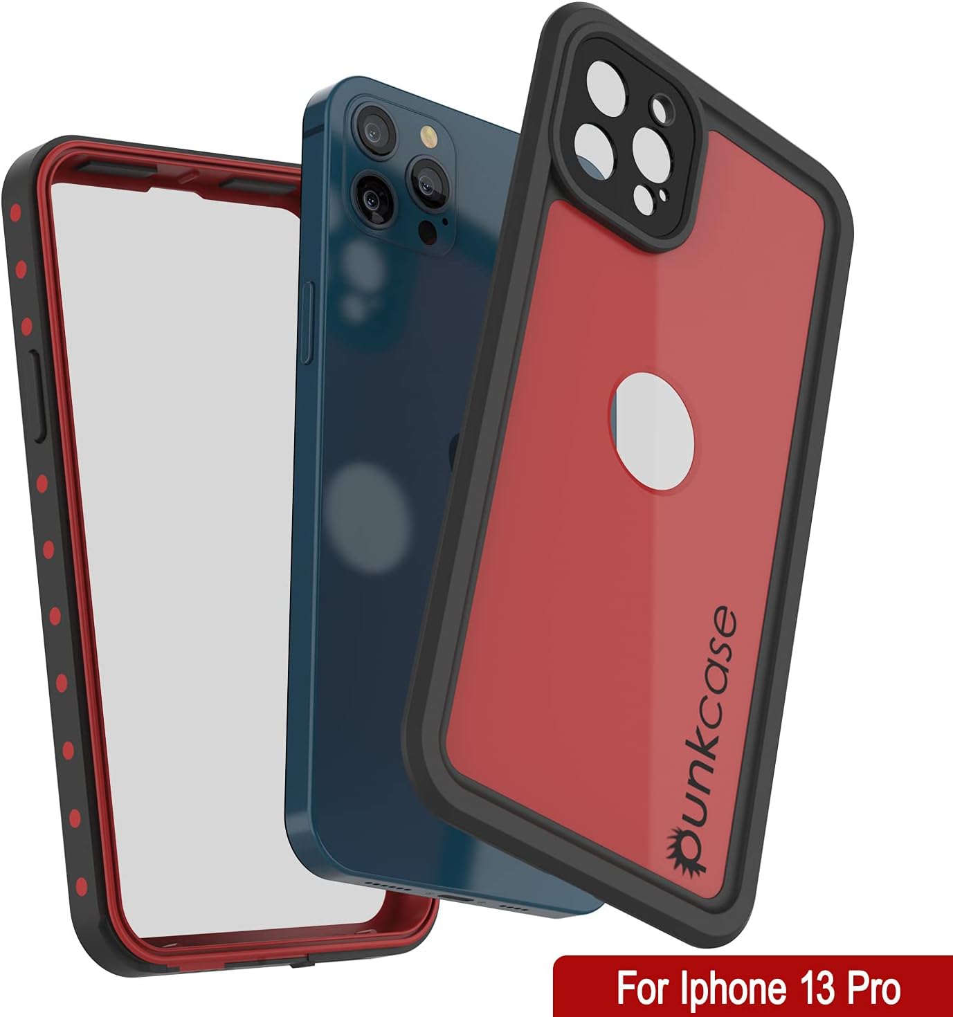 Punkcase Funda impermeable para iPhone 13 Pro serie StudStar ajuste delgado certificado IP68 a prueba de golpes a prueba de suciedad a prueba de