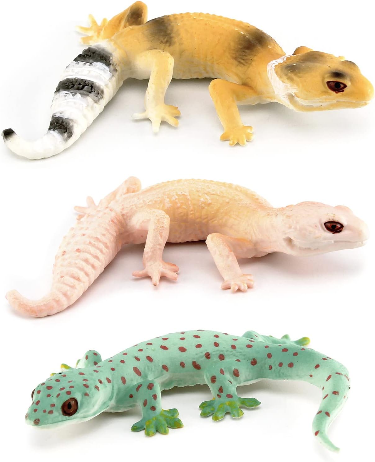 Figuras de juguete de camaleón, figuras de lagarto realistas, 3 piezas, figuras de animales del bosque tropical, modelo de proyecto escolar para