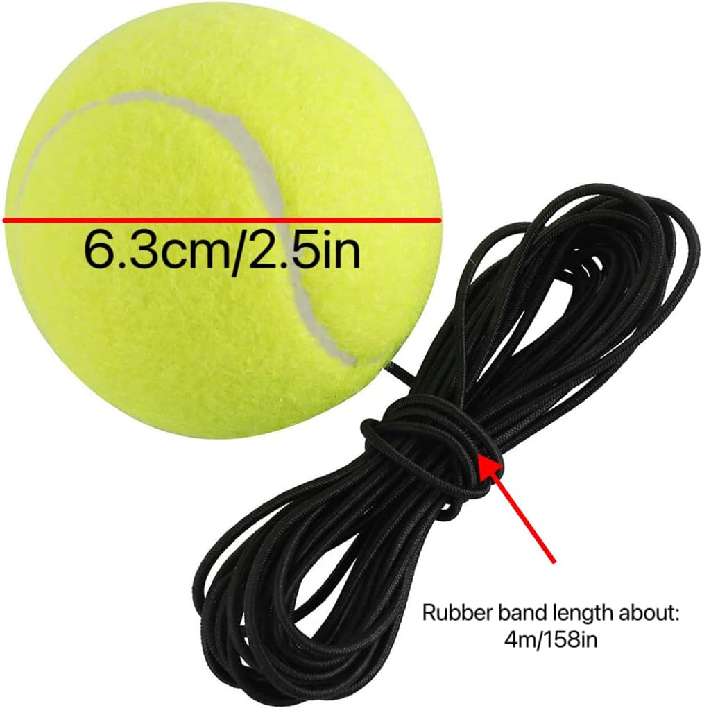 Entrenador de tenis Dispositivo de práctica de tenis, pelota de entrenamiento de tenis con cuerda para entrenador de tenis solo, principiante,