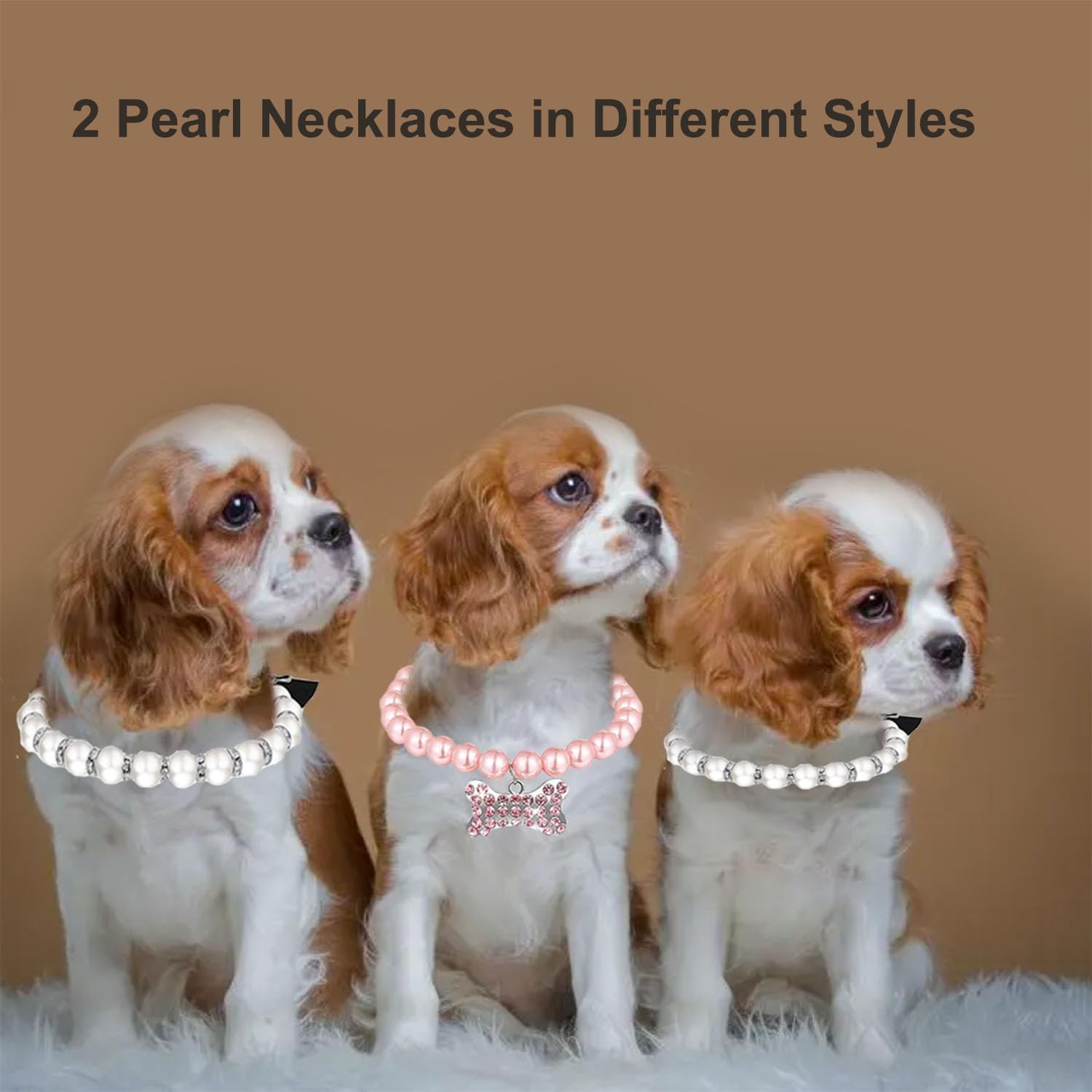 Collar de perlas para perro, perro pequeño, gato, diamantes de perlas de perro, joyería de collar de perlas para mascotas, collar de perlas lindo