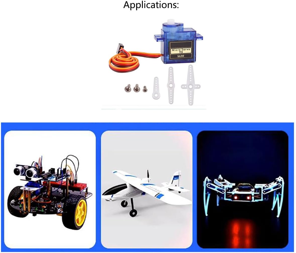 1 Unidades RC Servo Motor Probador Controlador Kit +180 grados 0.32 oz Servo con 6V Soporte de Batería para Robótica RC Coches Helicópteros Aviones