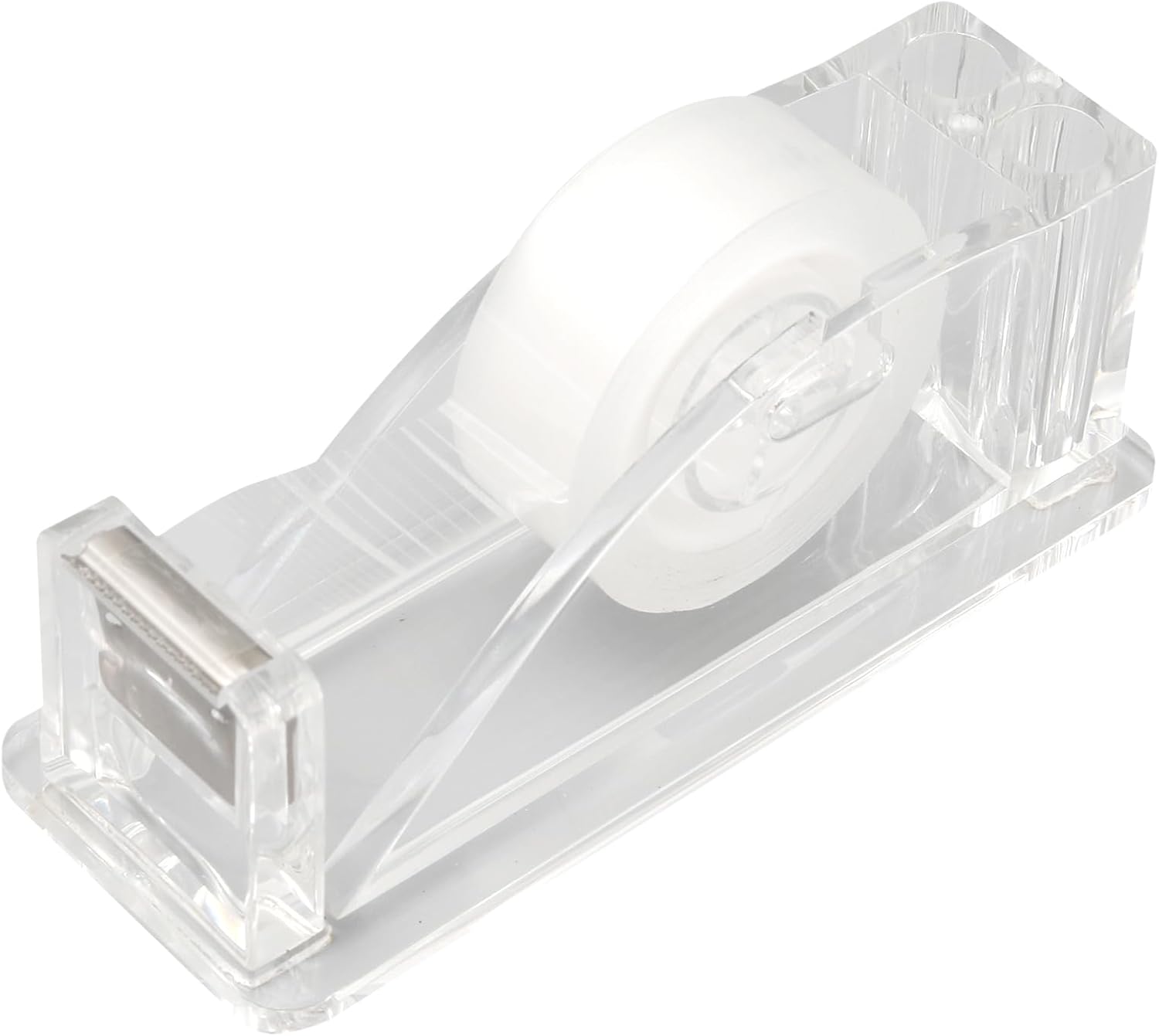 Dispensador de cinta dorada acrílica ultra transparente contemporánea