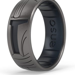 Enso Rings Anillo de silicona clásico grabado de Star Wars, 0.315 in de ancho, 0.085 in de grosor Enso Rings Anillo de silicona clásico grabado de Star Wars, 0.315 in de ancho, 0.085 in de grosor