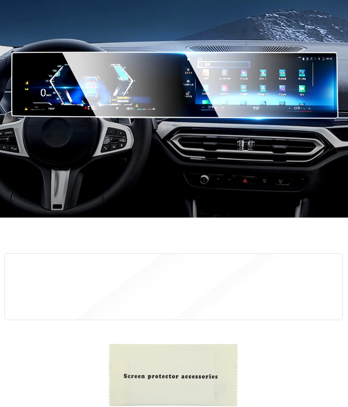 Protector de pantalla para BMW iX i3 i4 i7 X5 X7 G20 G30, 2022 2023 2024 i4 i8 X6 M3 M4, pantalla de racimo de instrumentos digitales, pantalla