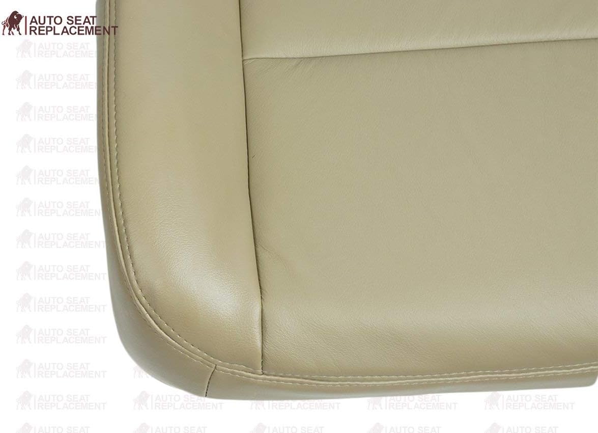 Funda de asiento de cuero sintético de repuesto para Ford F250 F350 Lariat Crew Cab 2003, 2004, 2005, 2006, 2007, color marrón (parte inferior del