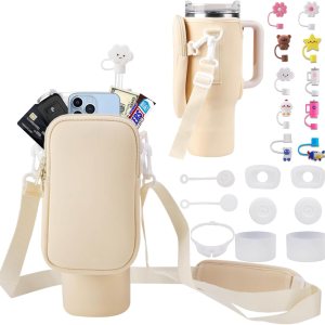 Stanley Cup – Juego de accesorios que incluye 1 bolsa de transporte Stanley, 10 tapas de pajilla, tapón de silicona a prueba de derrames, 2 botas de Stanley Cup – Juego de accesorios que incluye 1 bolsa de transporte Stanley, 10 tapas de pajilla, tapón de silicona a prueba de derrames, 2 botas de