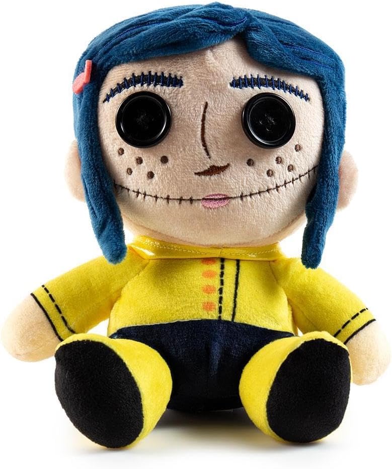 Kidrobot Coraline – Peluche Phunny con ojos de botón