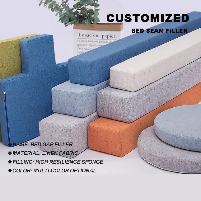 QCLUEU Relleno de espacio para cama, colchón para cama individualdobleKing, esponja 45D de alta densidad, funda extraíble y lavable, relleno