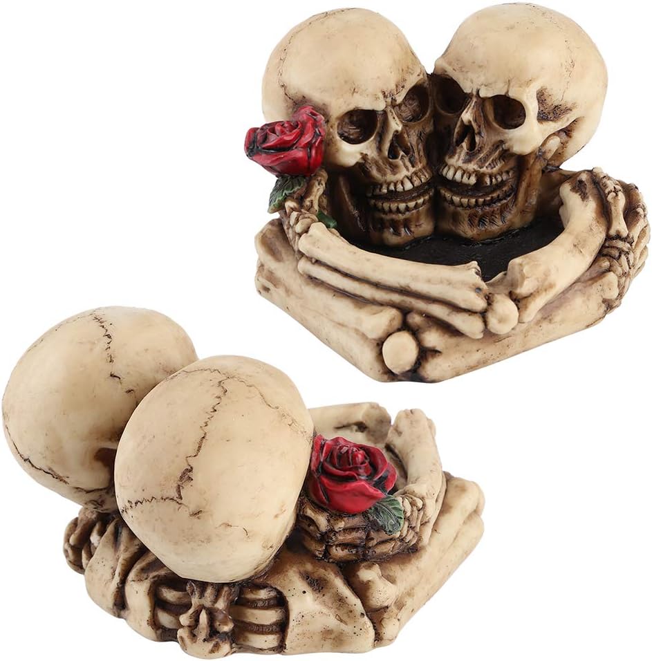 Cenicero para fumar, cenicero de figura en forma de esqueleto, cenicero compuesto de moda hermoso cenicero para hombre para decoraciones geniales de