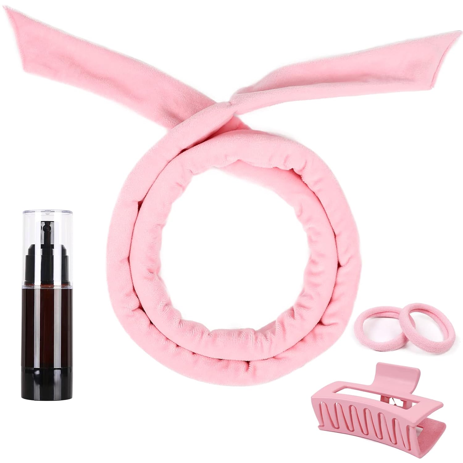 Rizador de pelo sin calor para cabello largo sin calor, diadema para rizar durante la noche, rizos sin calor, rizador de pelo para dormir, incluye