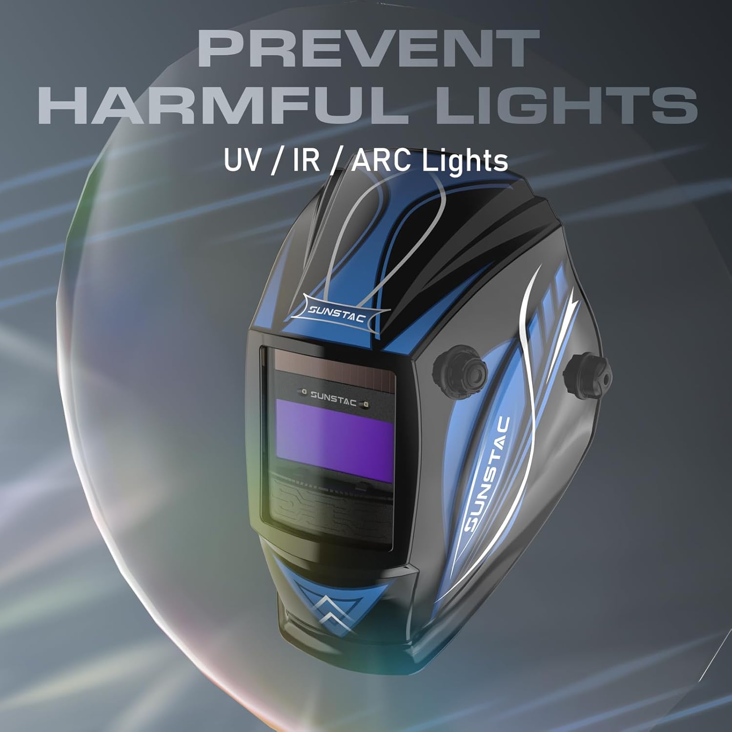 Casco de soldadura con pantalla de oscurecimiento automático 1111 claridad óptica de color verdadero, energía solar 4 sensor de arco amplia sombra