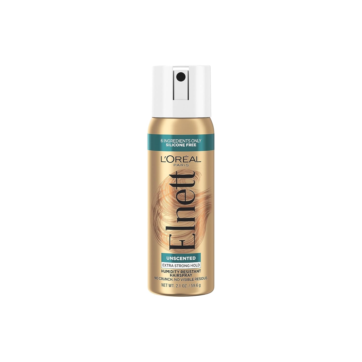 L’Oreal Paris Elnett Hair Care Elnett Satin – Laca para el cabello de fijación extrafuerte, sin perfume, larga duración + resistente a la humedad,