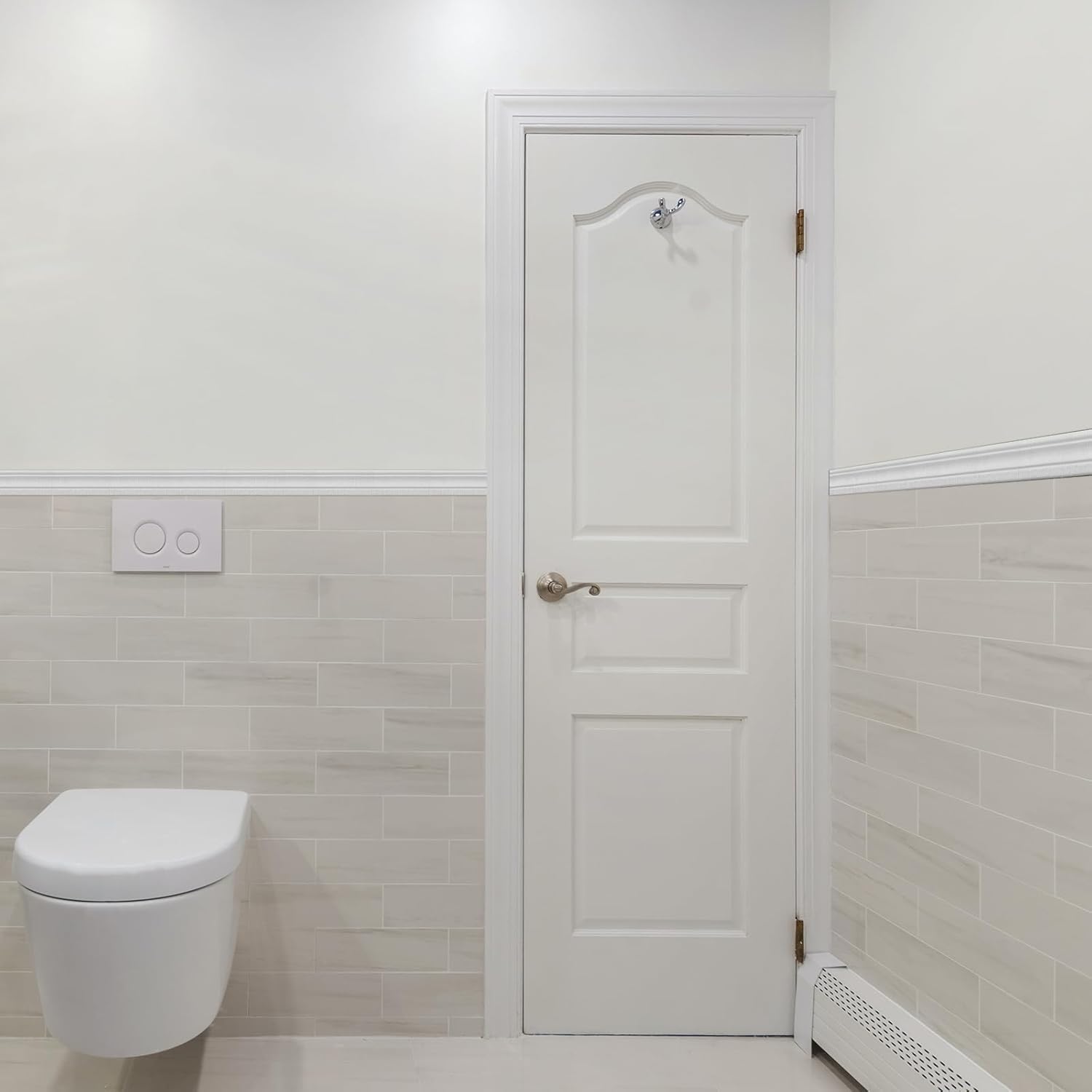 WAPANE Moldura de espuma autoadhesiva de 90 x 3.1 pulgadas, borde de papel tapiz de corona flexible, líneas de bordes de pared 3D, base de pared de