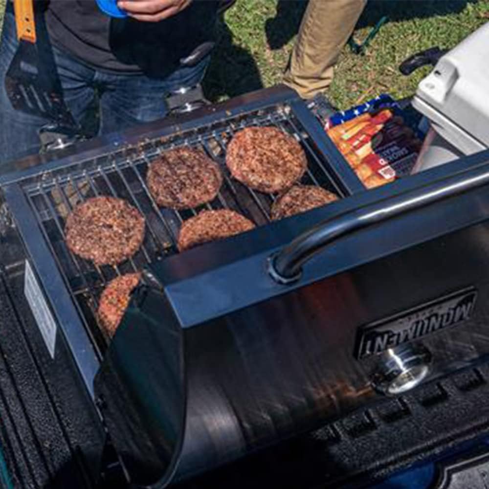 Monument Grills Parrilla de gas propano de mesa para acampar portátil al aire libre Cocinar con cubierta de barbacoa (2 artículos)