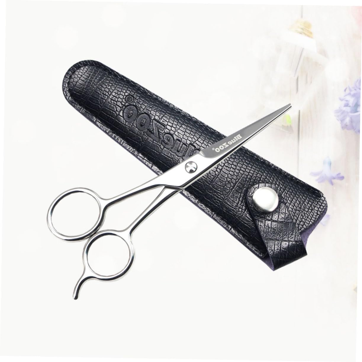 FRCOLOR 2 unids peluquero herramientas de afeitado Tijeras curvadas Tijeras de pelo de oreja Tijeras de cejas Tijeras redondeadas Tijeras Tijeras de