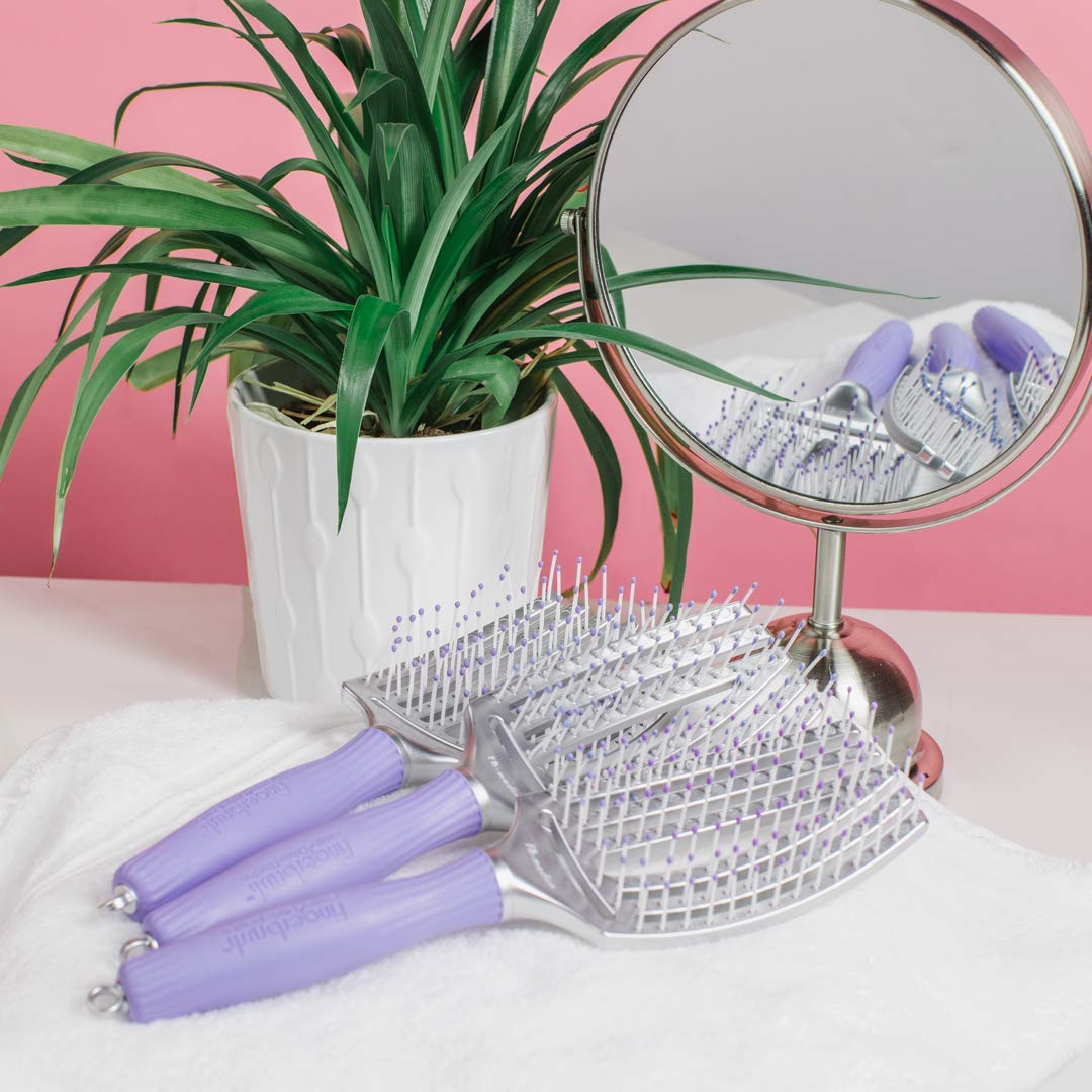 Olivia Garden FingerBrush – Cepillo para el cabello con paleta, para abrazar el cuero cabelludo y ventilado
