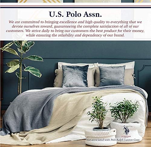 U.S. Polo Assn. Para todas las estaciones, material de camiseta suave y acogedor, juego de sábanas de algodón de 4 piezas de 1800 hilos