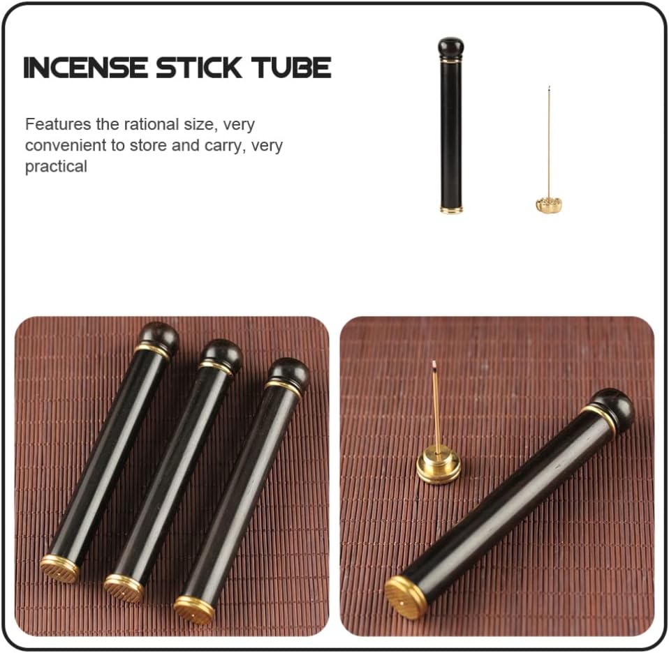 Tubo de soporte para quemador de incienso Línea de tubo de almacenamiento de incienso, palillos de incienso, caja de quemador de incienso, soporte