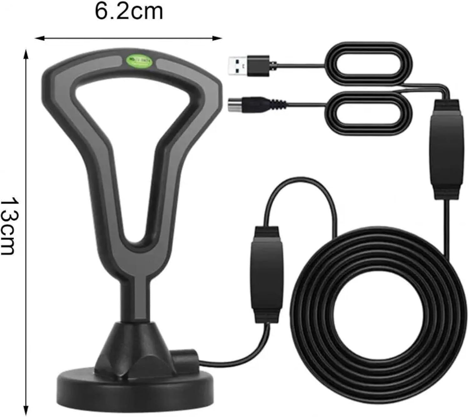 Antena de TV HD de rango de más de 220 millas con base magnética fuerte, antena digital para interiores mejorada 2023 para Smart TV, compatible con