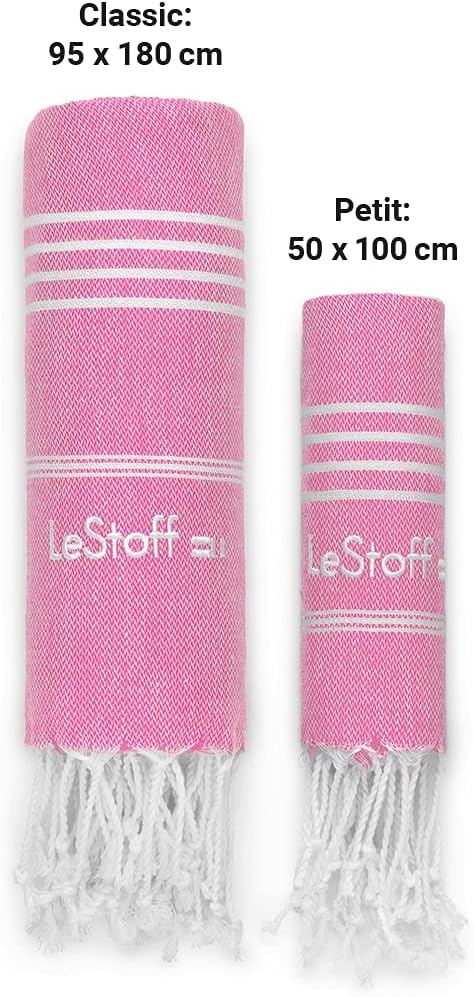 LeStoff Toalla de playa turca 100% algodón orgánico prelavada de 38 x 71 pulgadas, suave, altamente absorbente, de secado rápido, playa, piscina,